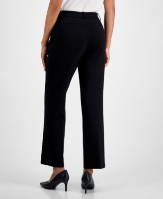 Women's Mid-Rise Pull-On Straight-Leg Pants, Regular & Petite