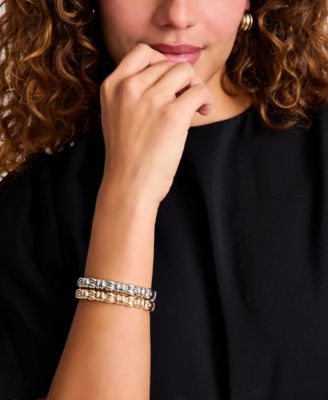 2-Pc. Set Textured Bangle Bracelets, Macy's Exclusive