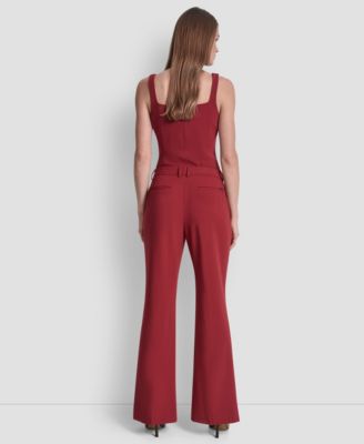 Women's Pintuck Fit and Flare Trousers