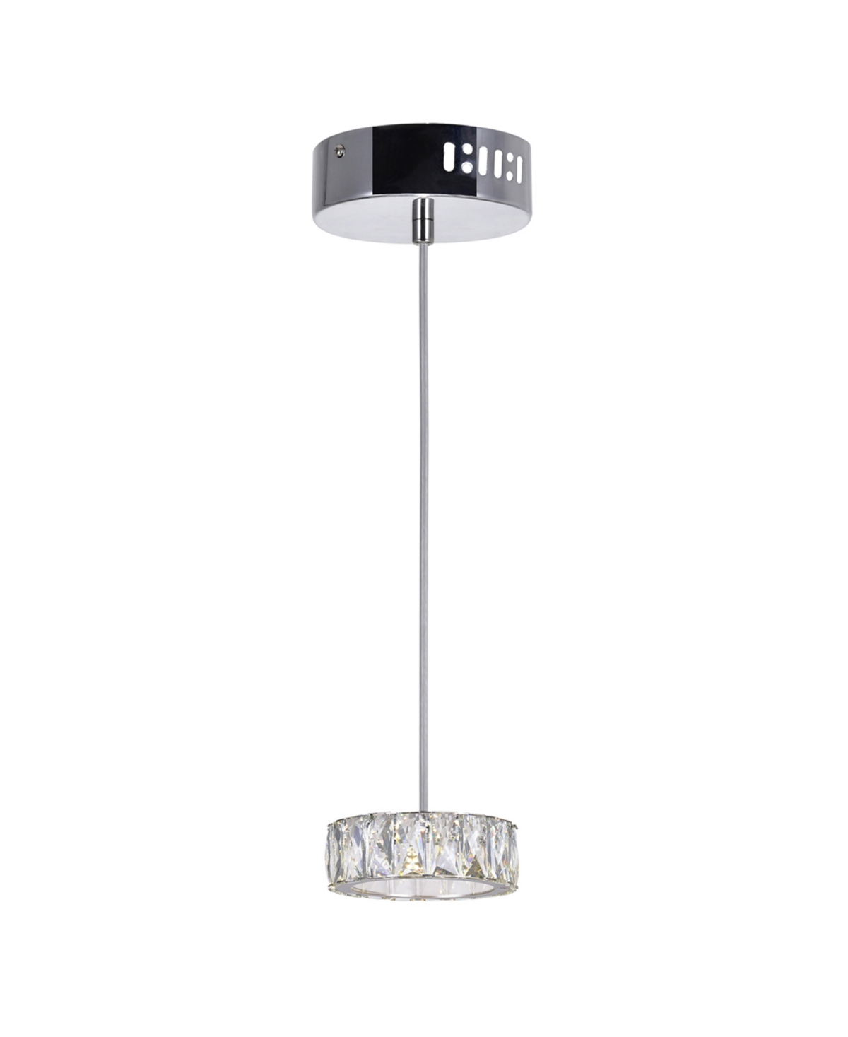 Cwi Lighting 4" Metal Milan Led Mini Pendant In Silver