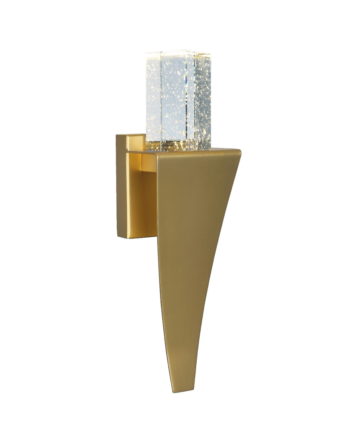 Cwi Lighting 16" Metal Catania Led Integrated Wall Light In Gold