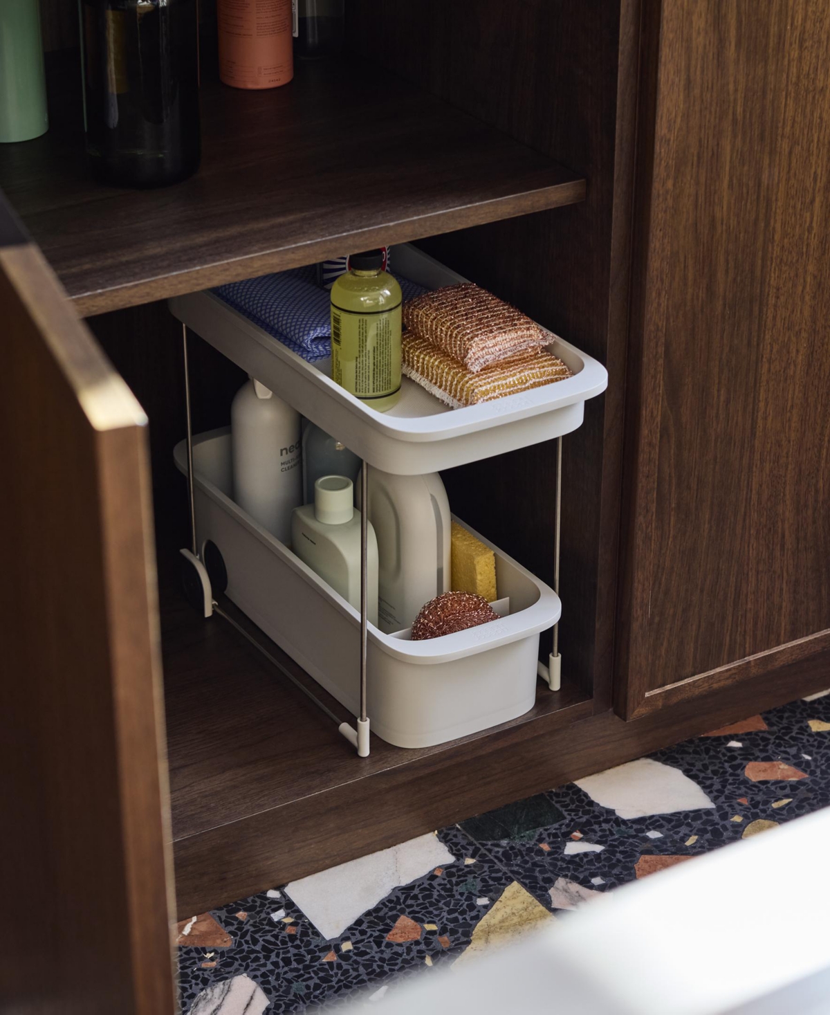Joseph Joseph Cupboardstore 2-tier Storage Caddy In Gray