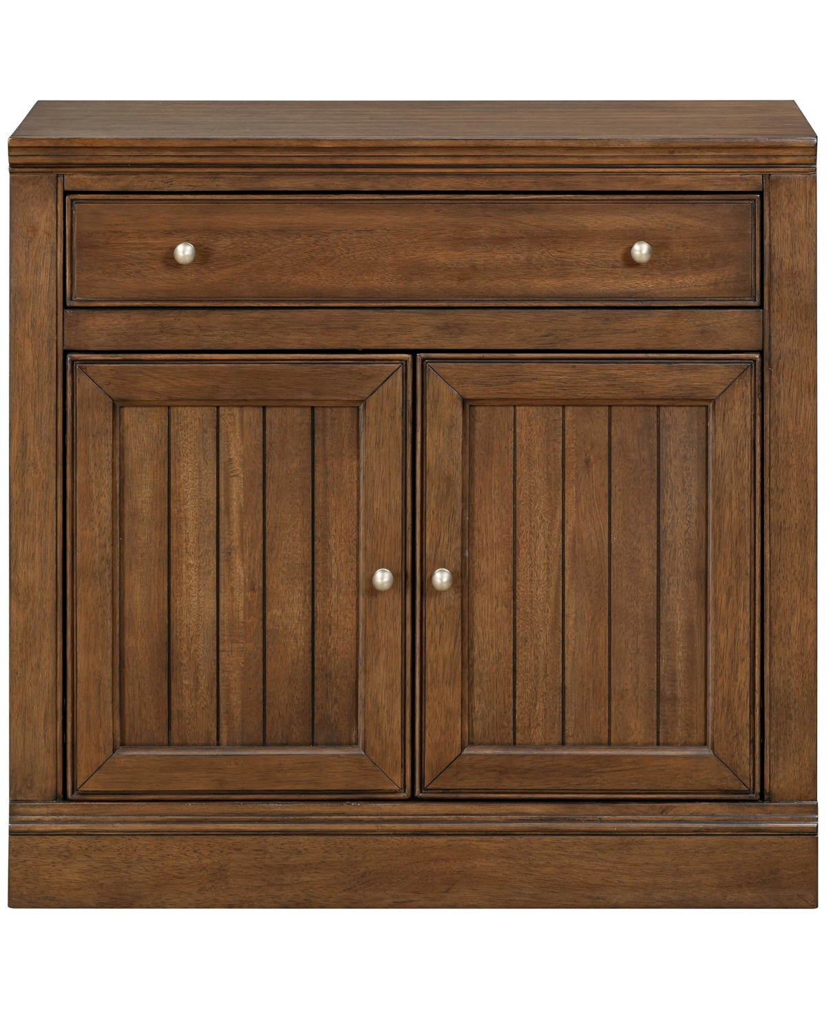 Macy's Furniture 31" Wooden Amren 2 Door Base With Drawer In Brown