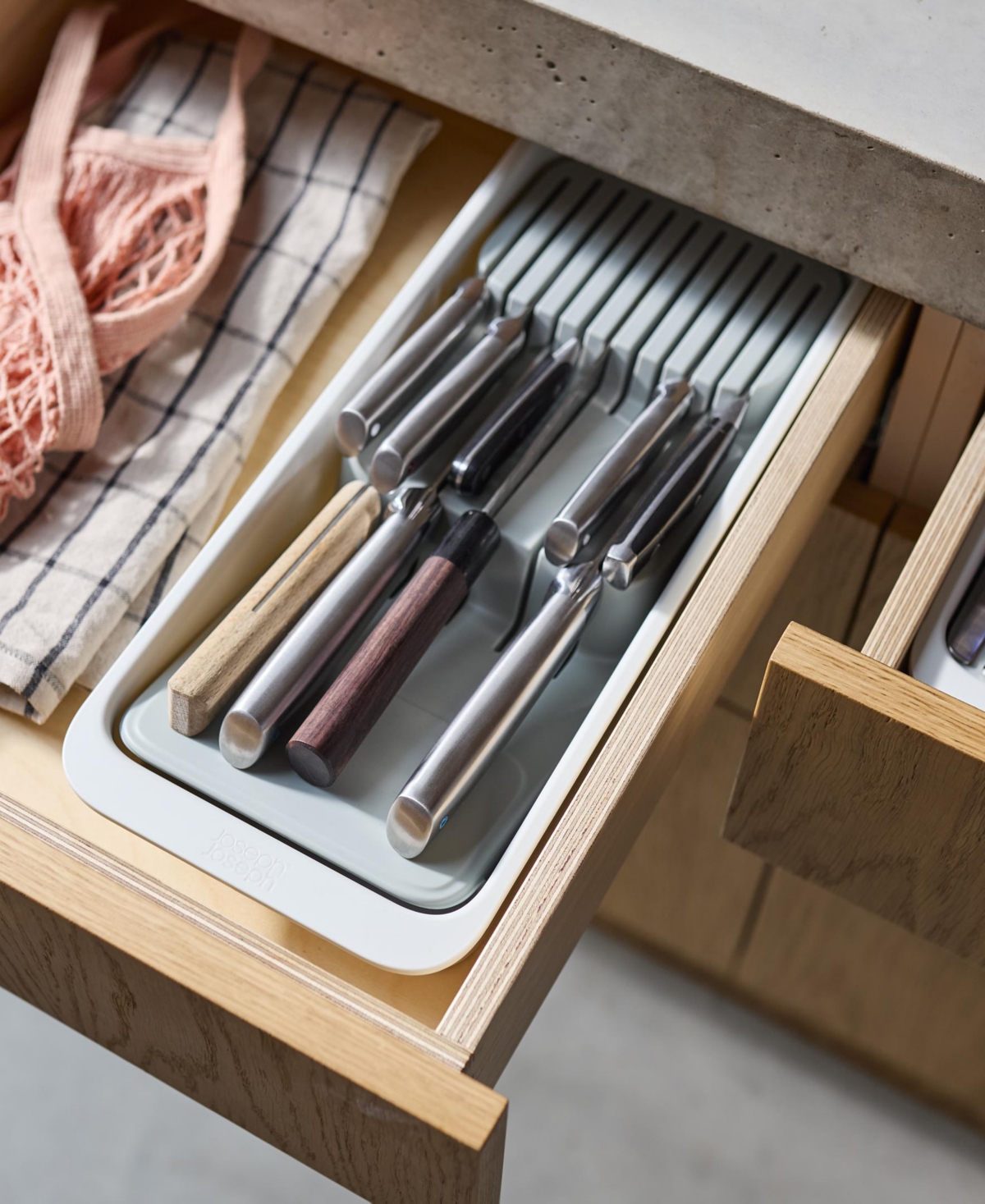 Joseph Joseph Drawerstore 2-tier Knife Organizer In Gray