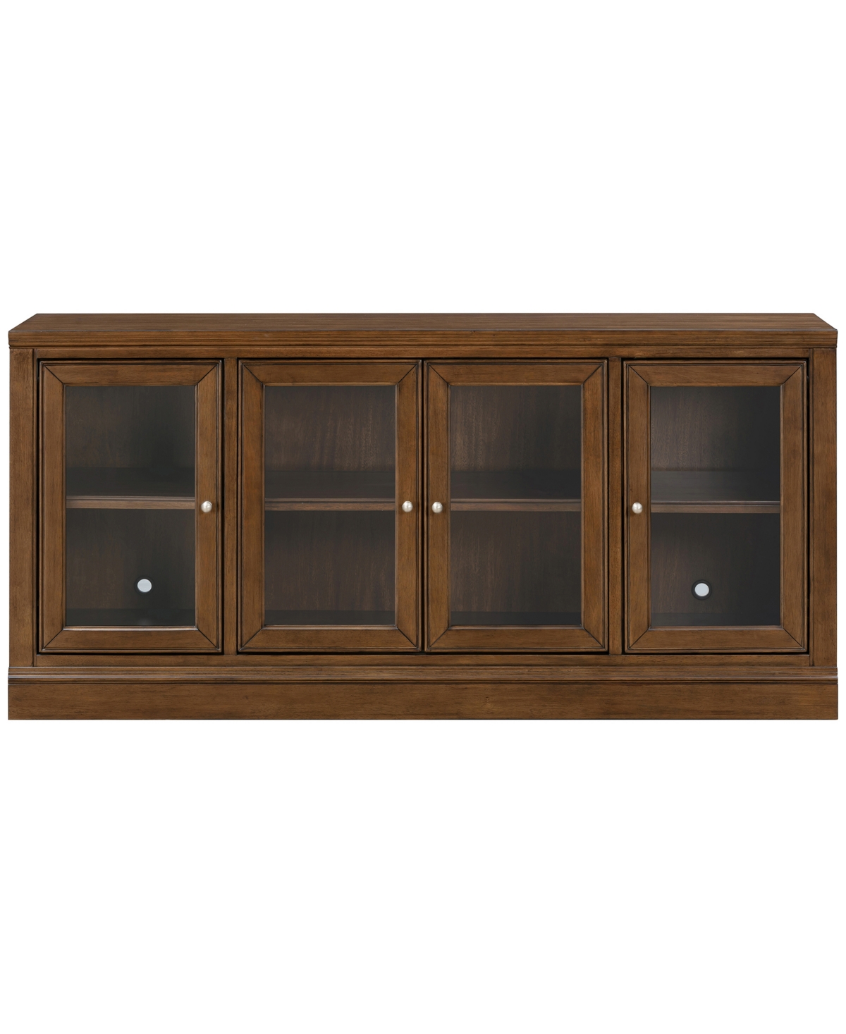 Macy's Furniture 65" Wooden Amren 4 Doors Console Table In Brown