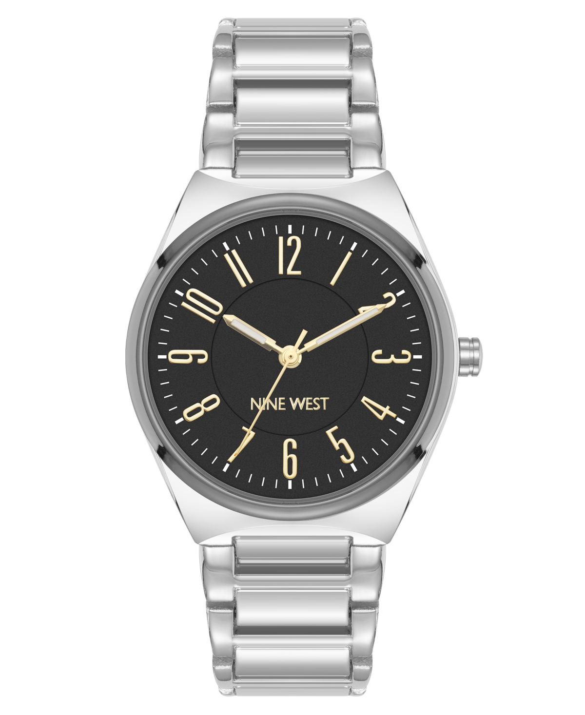 Anne Klein Women's Quartz Easy-to-read Black And Two-tone Metal Alloy Watch, 34mm