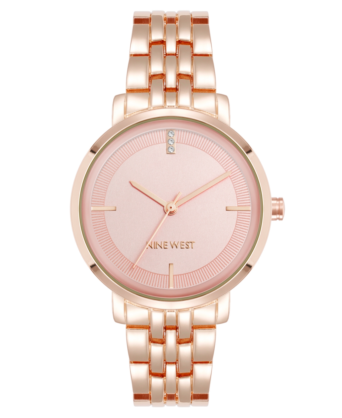 Anne Klein Women's Quartz Premium Rose Gold-tone Metal Alloy Watch, 35mm In Gold