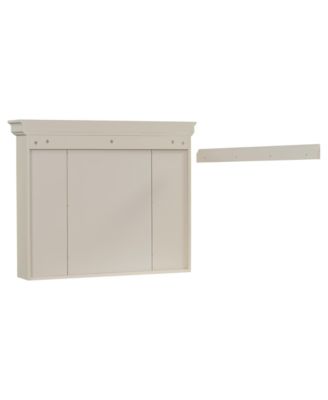 35" x 28" Wall Mounted Medicine Cabinet with Mirror Door and 6 Open Shelves, Modern Storage Unit