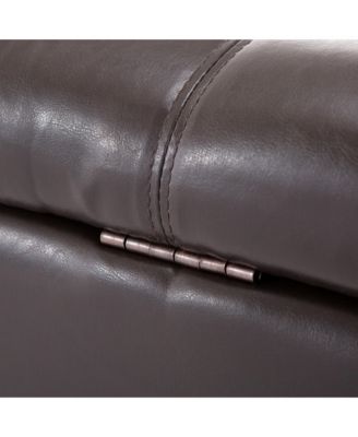 Storage Ottoman Bench 3-seater PU Leather Furniture Foot Stool