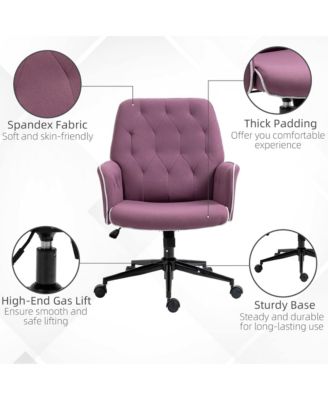 Mid-Back Tufted Spandex Office Computer Swivel Chair,