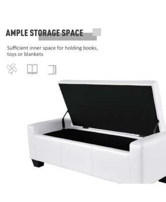 Home Modern Ottoman Storage Bench Seat Footrest Sofa Shoe Faux Leather