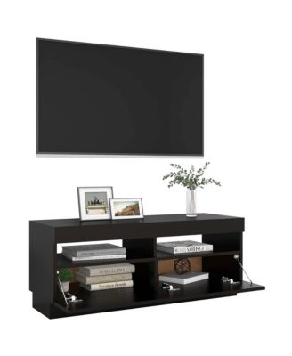 TV Stand with LED Lights Black 39.4"x13.8"x15.7"
