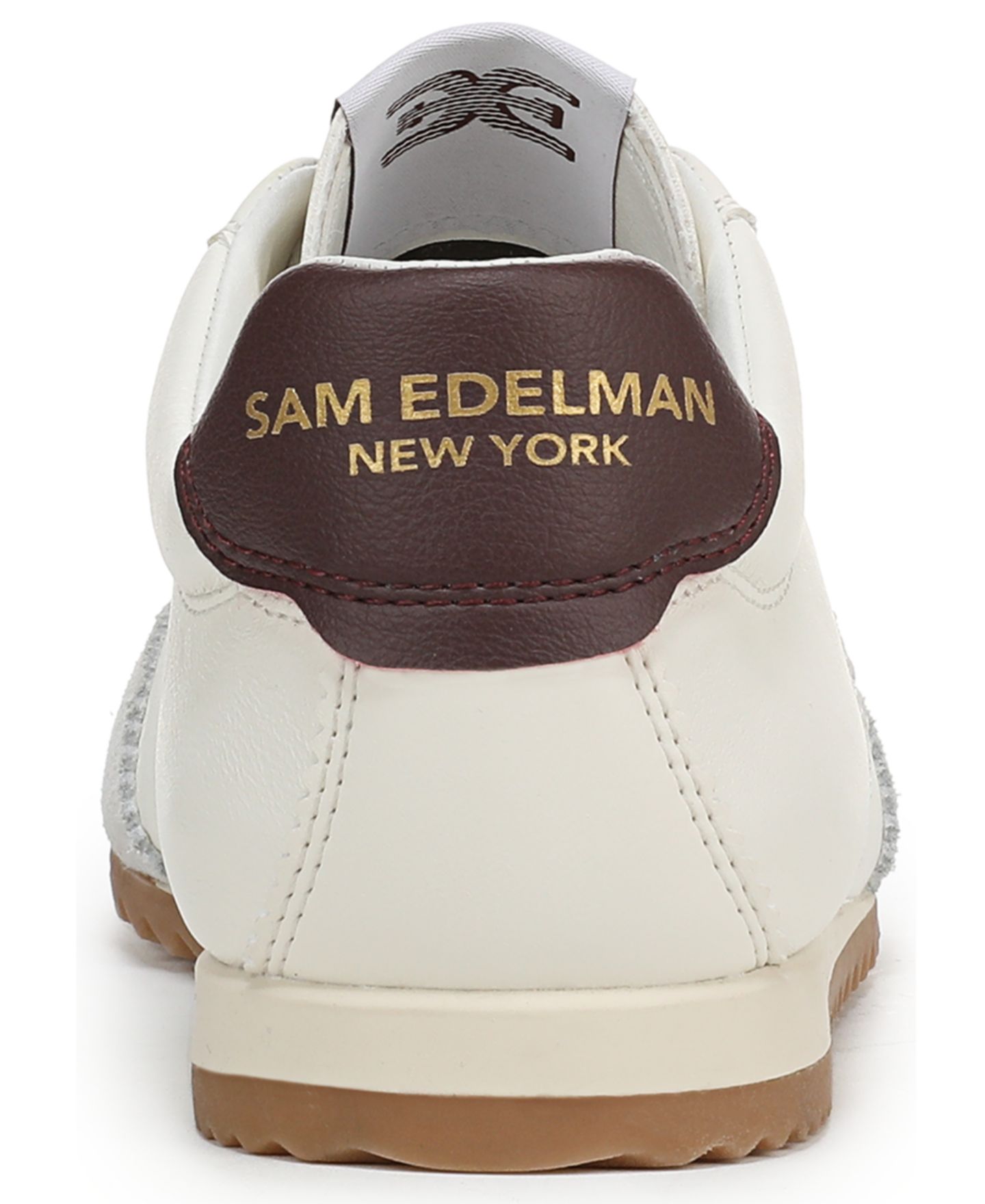 Женские кроссовки Sam Edelman Isella 2 Lace-Up, цвет: Белый / Винный — фото 3