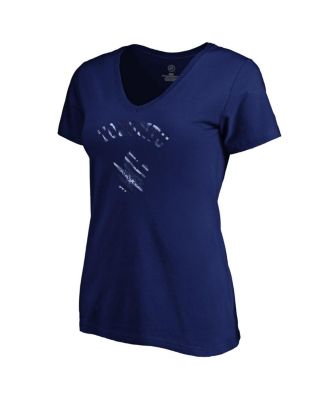 Women's Navy Toronto Maple Leaf's Total Shine V-Neck T-Shirt