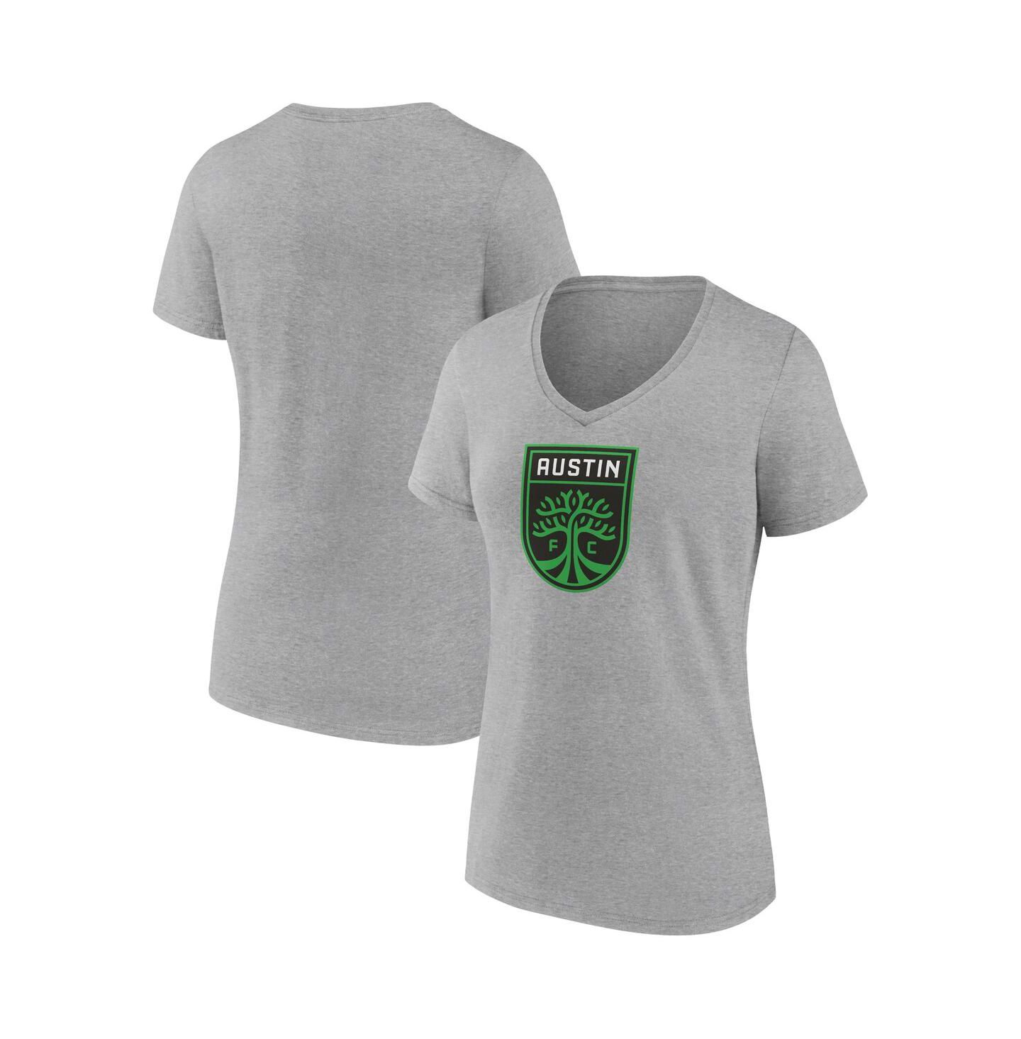 Женская футболка Fanatics Steel Austin FC Logo V-Neck — фото 1