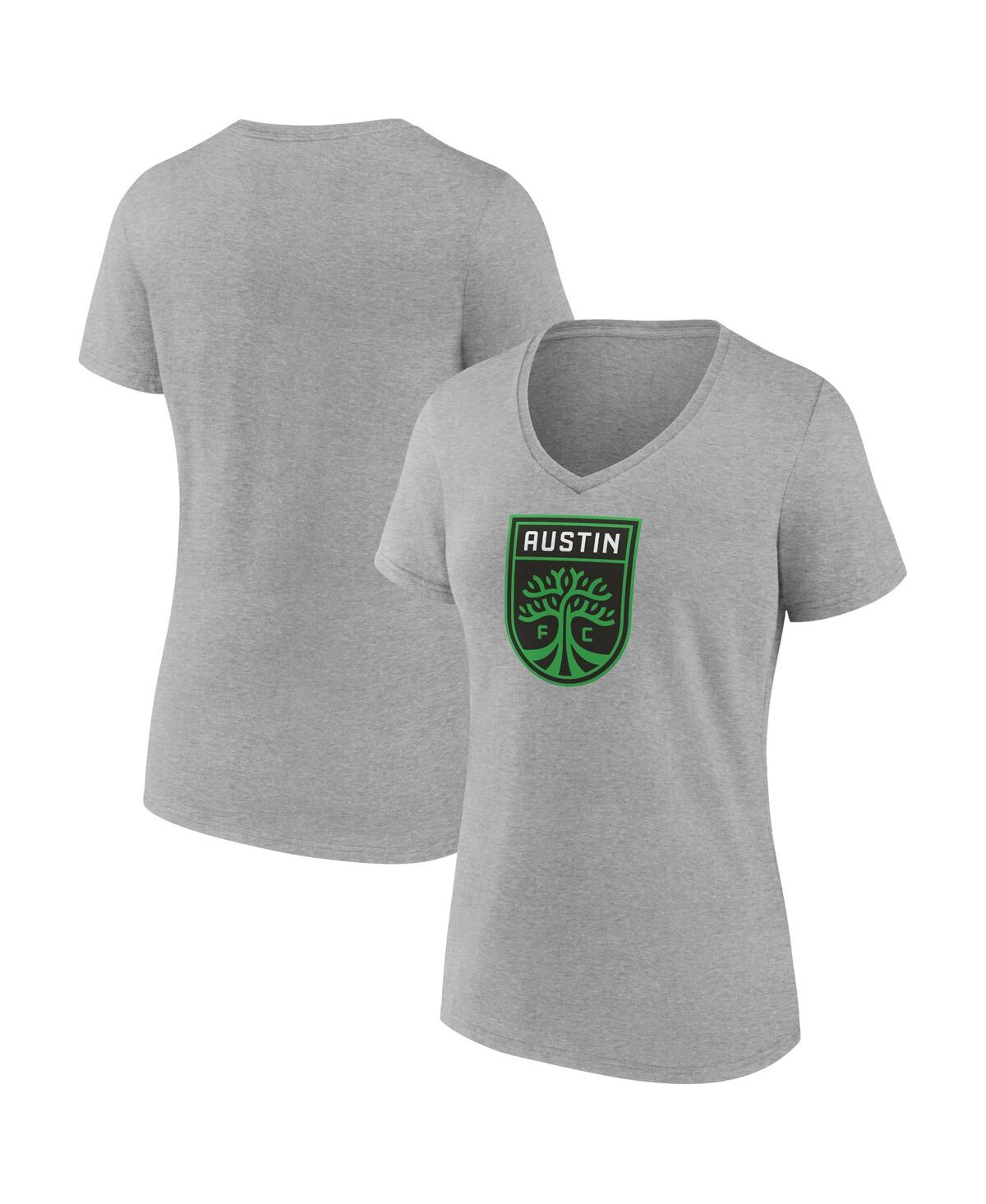 Women's Steel Austin Fc Logo V-Neck T-Shirt - Steel