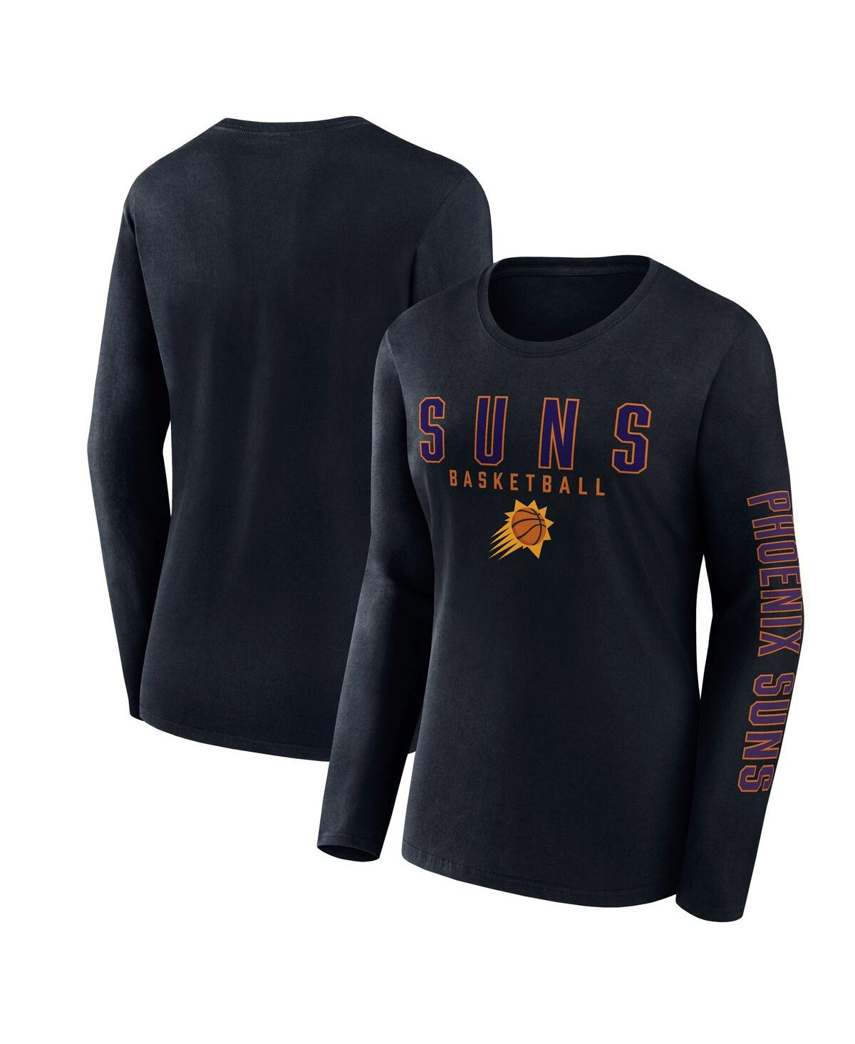 Women's Black Phoenix Suns Top Baller Long Sleeve T-Shirt - Black
