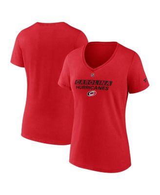 Fanatics - Women's Red Carolina Hurricanes Authentic Pro Core Primary V-Neck T-Shirt