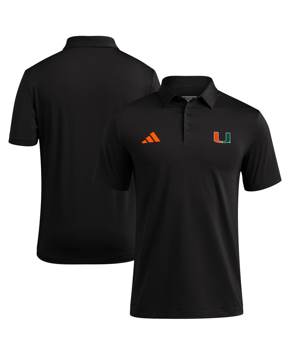 Men's Black Miami Hurricanes Ultimate 365 Polo Shirt - Black