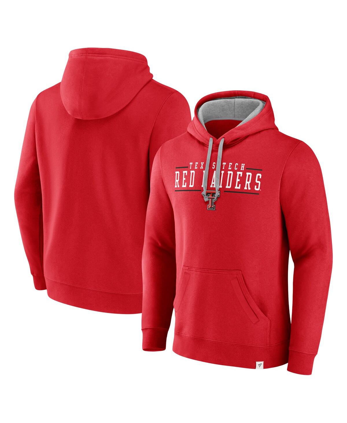 Men's Red Texas Tech Red Raiders Second Wind Distressed Pullover Hoodie - Red