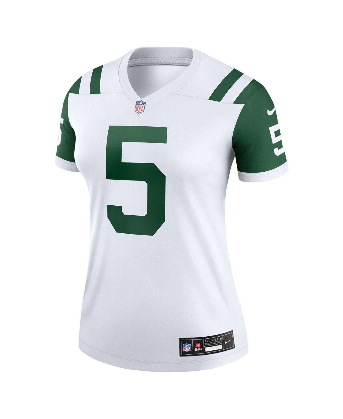 Nike Women's Garrett Wilson Classic Alternate White New York Jets Alternate Legend Player Performance Top In White