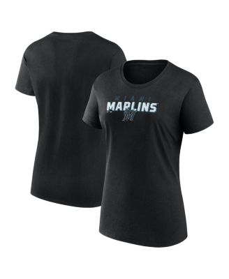 Fanatics - Women's Black Miami Marlins Lean T-Shirt