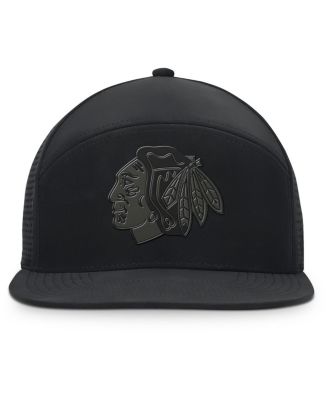 Men's Black Chicago Blackhawks Front Office Adjustable Hat