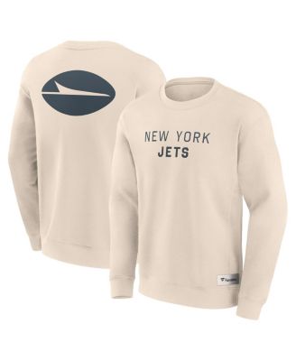 Fanatics - Men's Cream New York Jets Elements Future Ground Lettering Pullover Sweatshirt