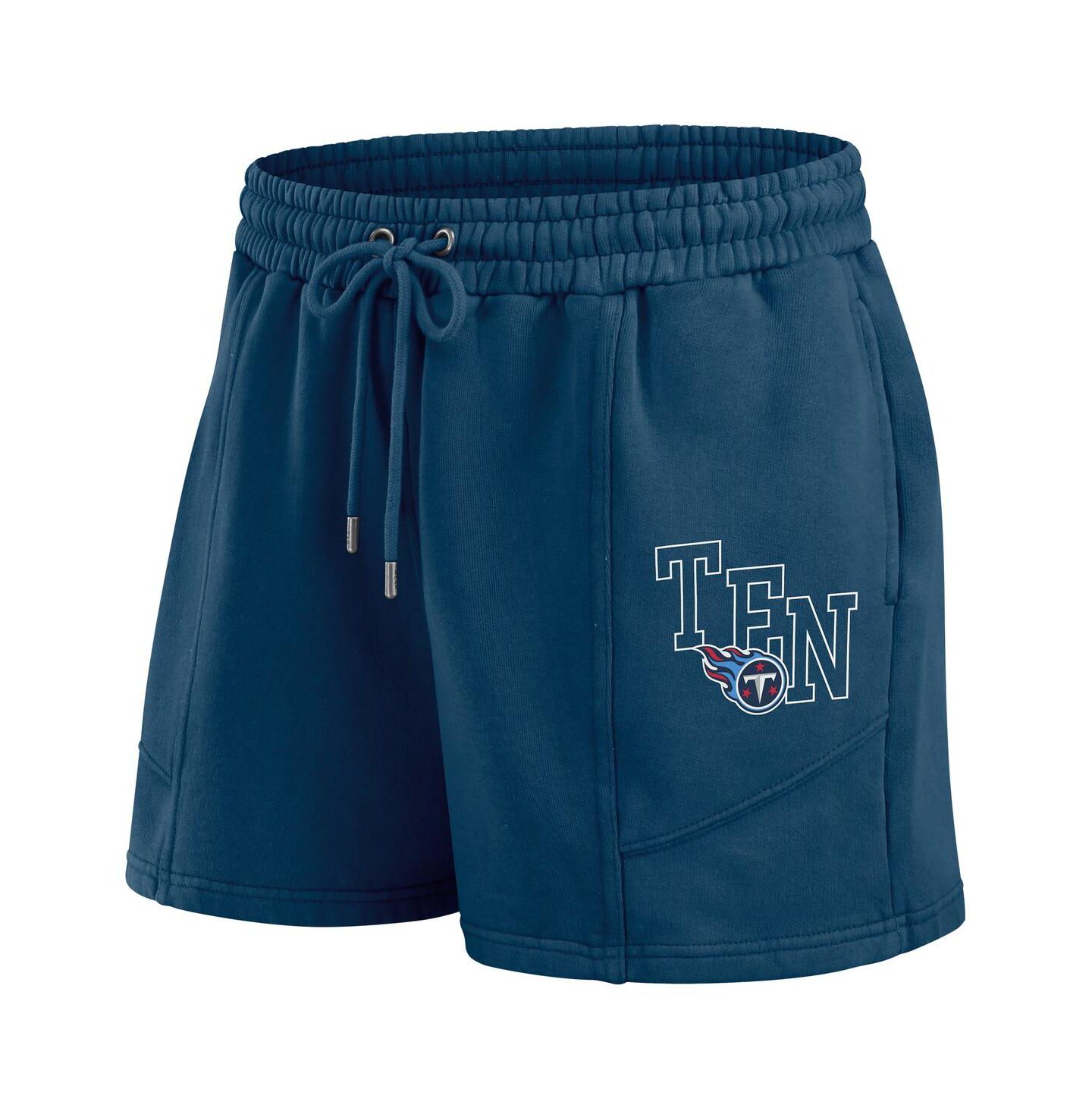 Женский домашний комплект Wear by Erin Andrews Tennessee Titans: футболка и шорты, Navy — фото 4