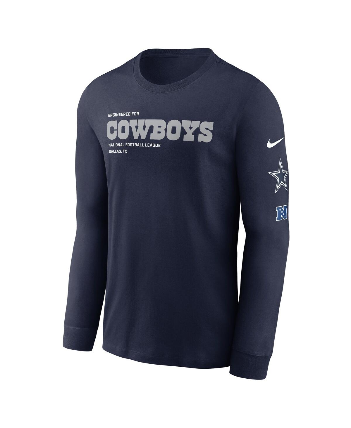 Nike Navy Dallas Cowboys Play To Win Essential Long Sleeve T-shirt In Blue