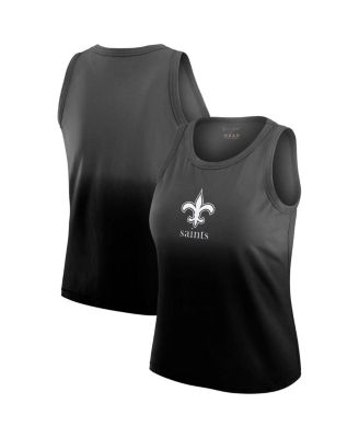 WEAR by Erin Andrews - Women's Black New Orleans Saints Ombre Tank Top