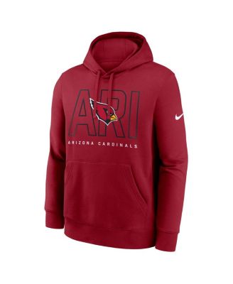 Men's Cardinal Arizona Cardinals Busted Play Club Fleece Pullover Hoodie