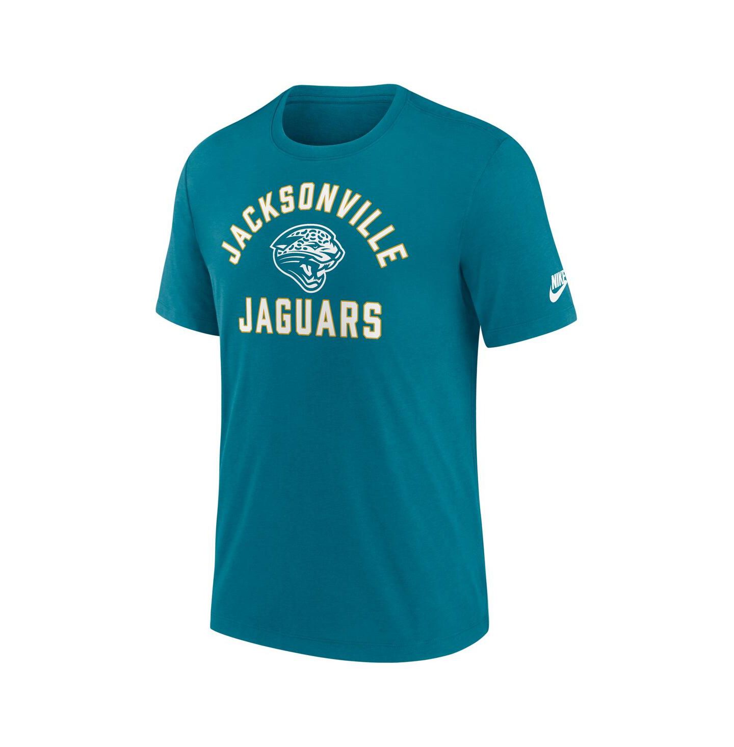 Мужская футболка Nike Teal Jacksonville Jaguars Favorable Timeline Tri-Blend — фото 2