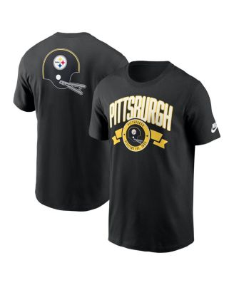 Nike - Men's Black Pittsburgh Steelers Rewind Front and Back Hit Essential T-Shirt