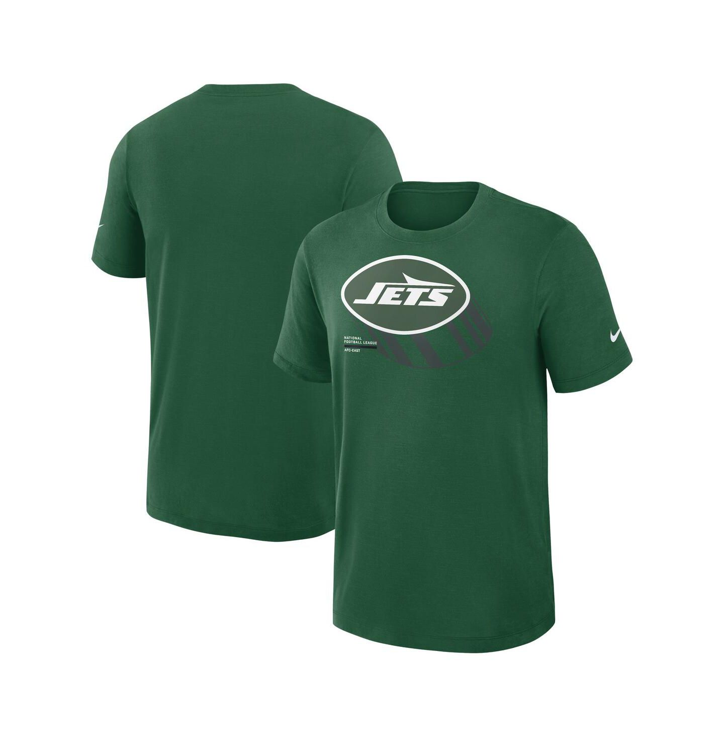 Мужская футболка Nike Green New York Jets Left End Run Slub Performance — фото 1