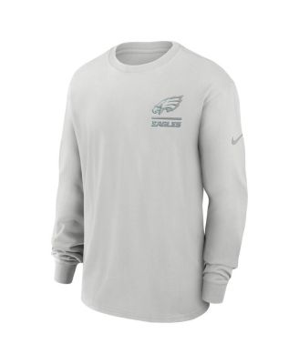 Men's Gray Philadelphia Eagles Essential Heavy Max90 Long Sleeve T-Shirt