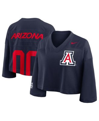 Nike - Women's Navy Arizona Wildcats Cropped Mesh Fashion Jersey