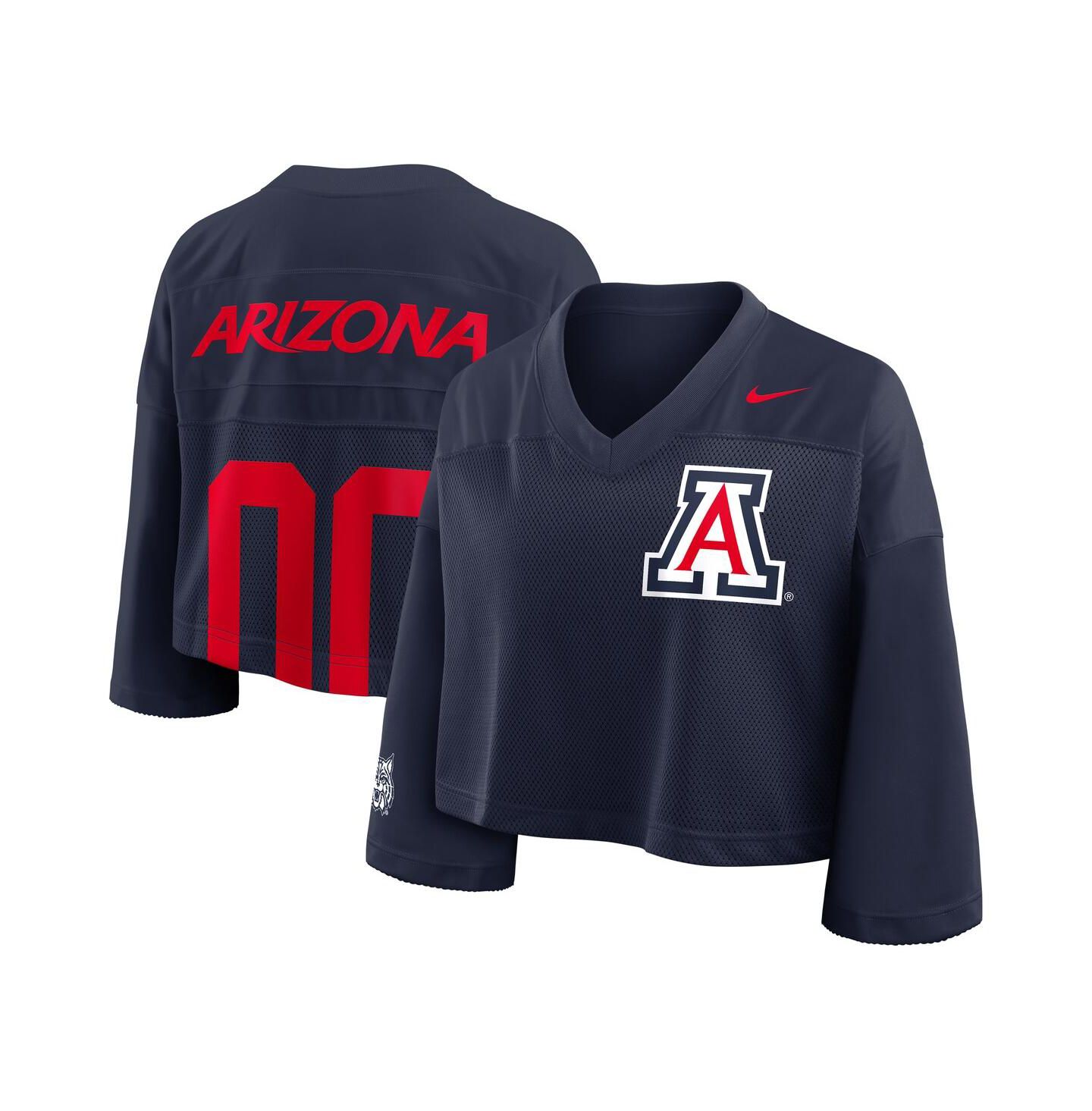 Женское джерси Nike Women's Navy Arizona Wildcats Cropped Mesh Fashion Jersey — фото 1