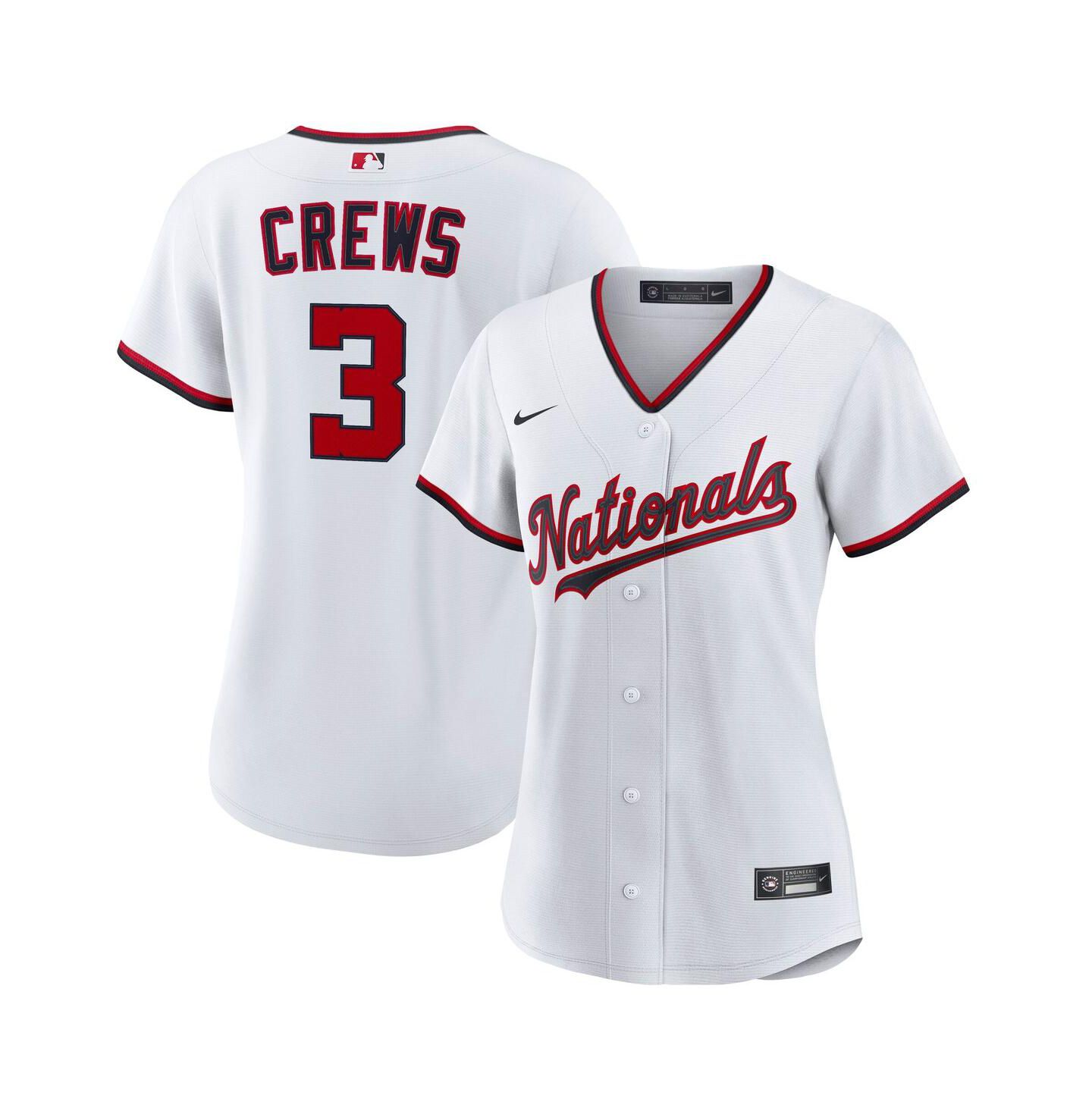 Женский топ Nike Dylan Crews White Washington Nationals Home Replica Jersey — фото 1
