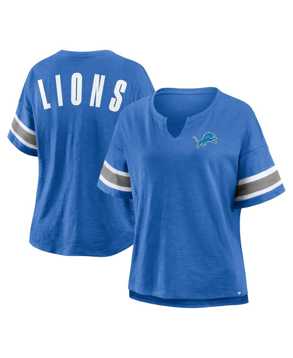 Fanatics Women's Blue Detroit Lions Redzone Curl Route T-shirt