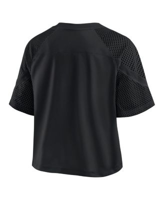 Women's Philadelphia Eagles Oversized Raglan V-Neck Blackout Fashion Jersey