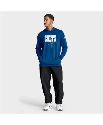Men's Royal Indianapolis Colts Alt Pack Pass Accuracy Performance Long Sleeve Hoodie T-Shirt