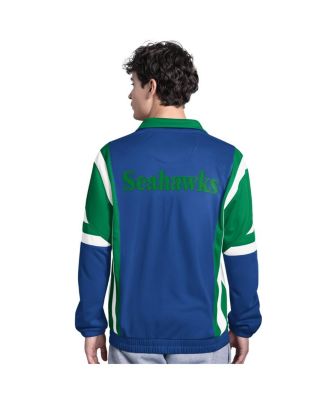 Men's&nbsp;Royal Seattle Seahawks Contender Vintage Logo Full-Zip Track Jacket