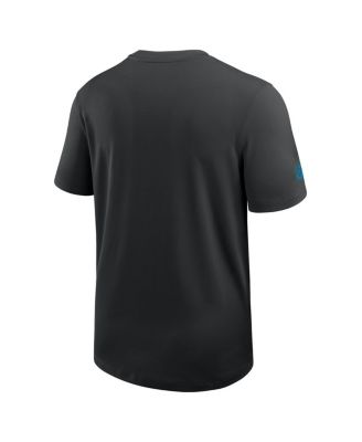 Men's Black Carolina Panthers Sideline UV Performance Coach Shirt