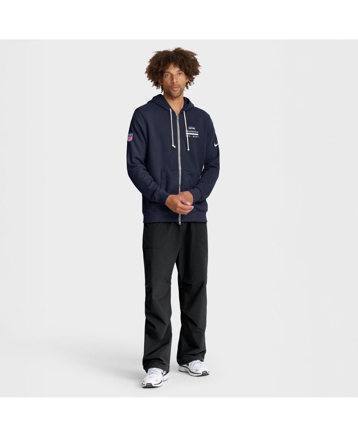 Nike Seattle Seahawks Utility Player Sideline  Men's Dri-fit Nfl Full-zip Hoodie In Blue