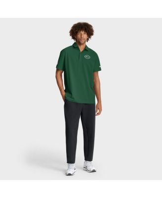 Men's Green New York Jets Sideline City Pride Woven Performance Polo Shirt