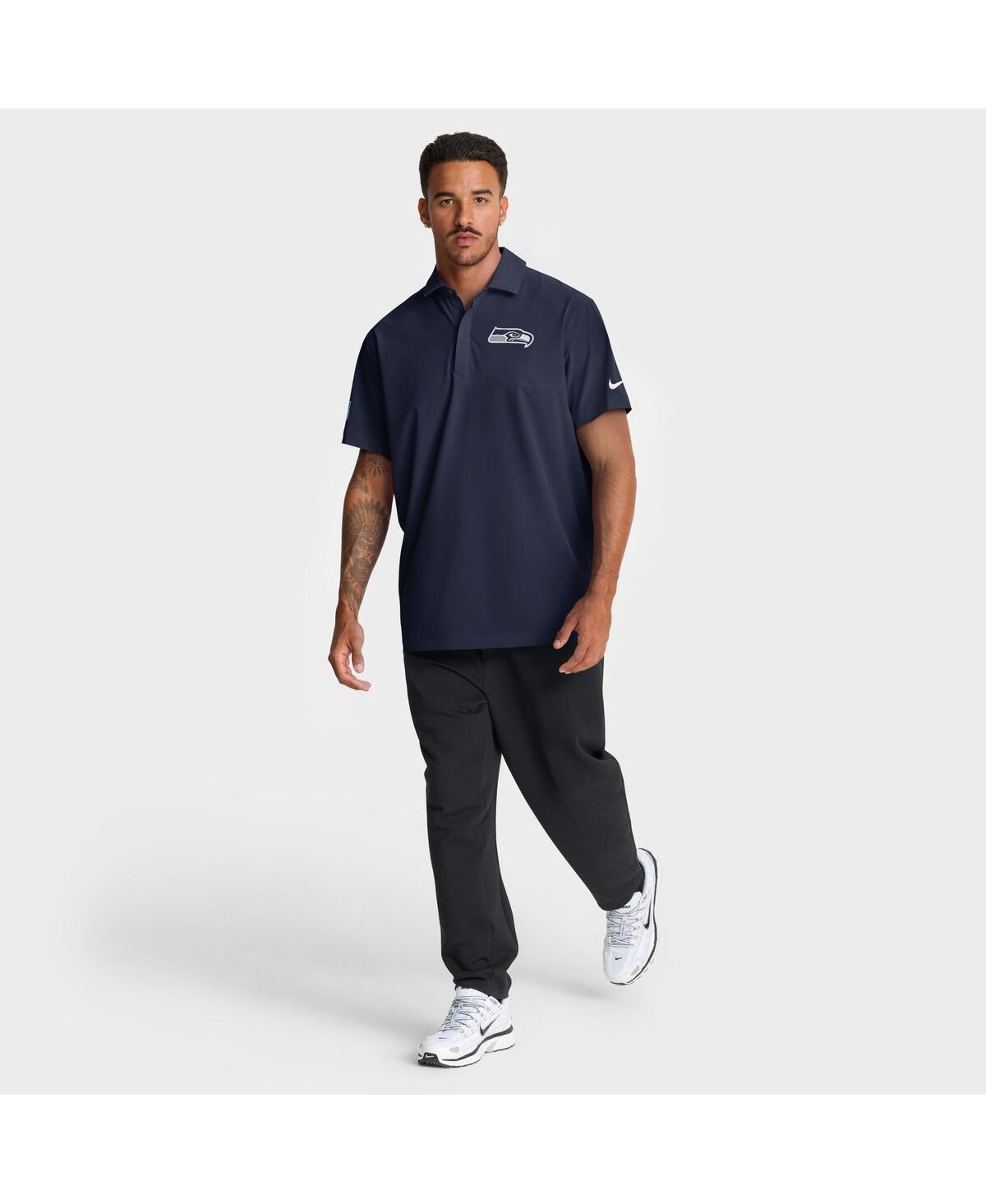 Nike Navy Denver Broncos Sideline City Pride Woven Performance Polo In Blue