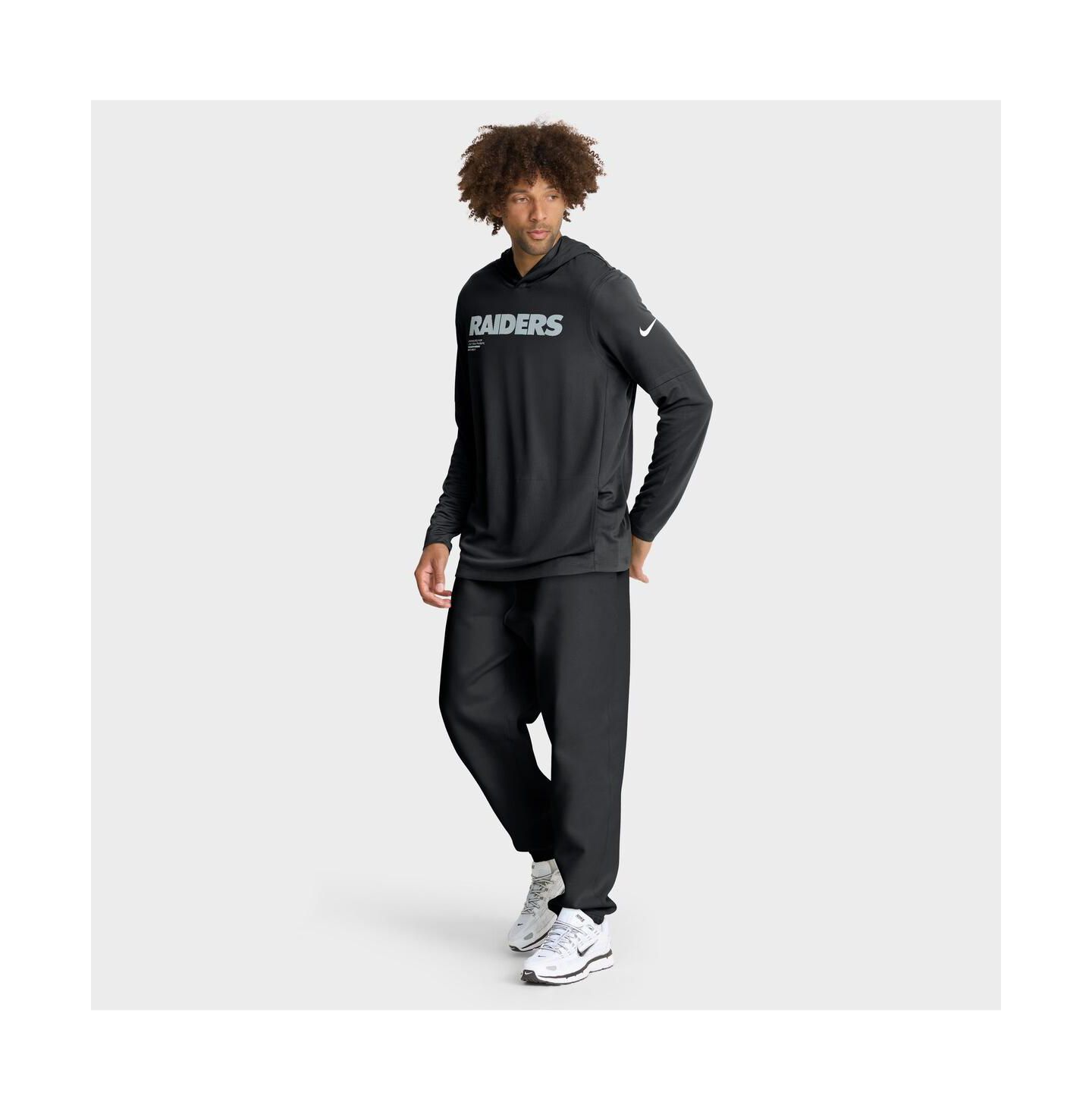 Мужская футболка-худи Nike Las Vegas Raiders Big & Tall Sideline Performance, Black — фото 3