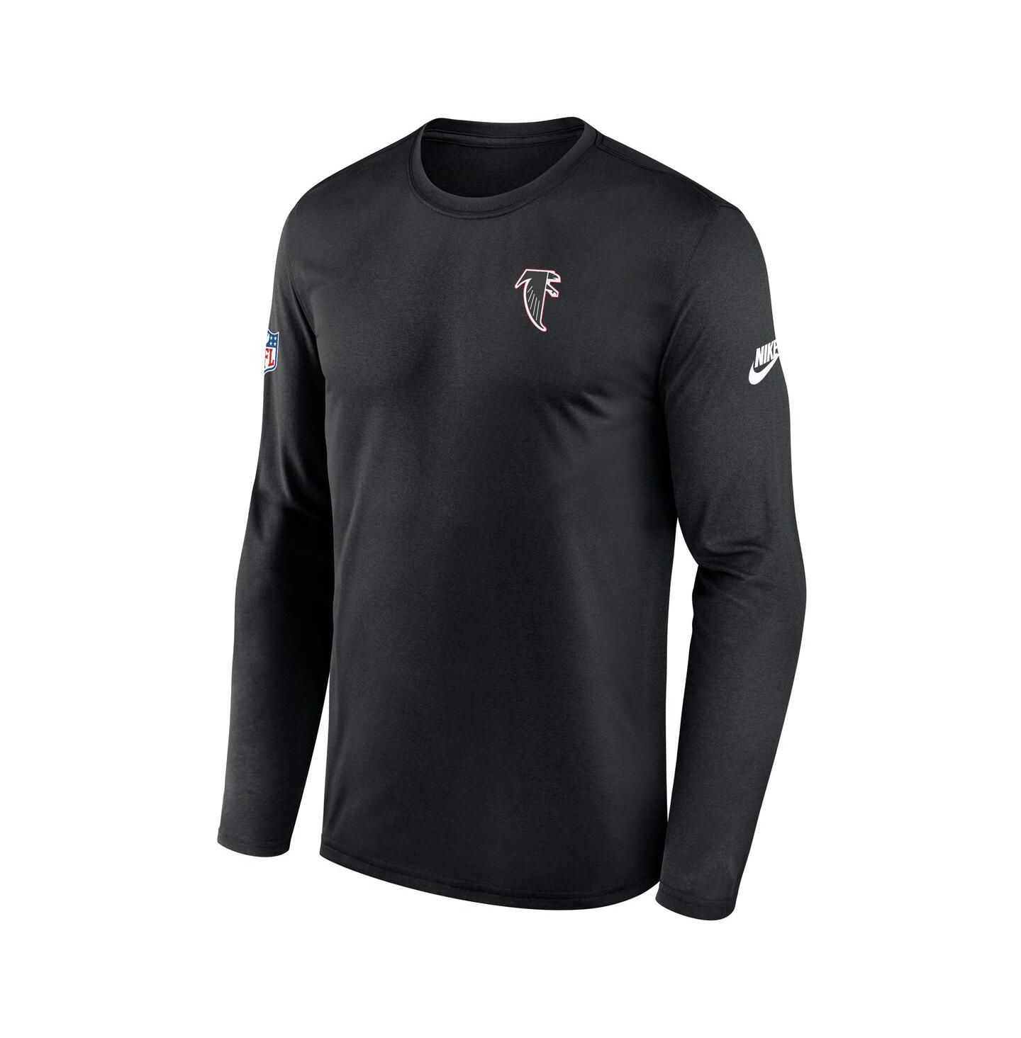 Мужская футболка Nike Black Atlanta Falcons Legend Small Logo Performance Long Sleeve — фото 2