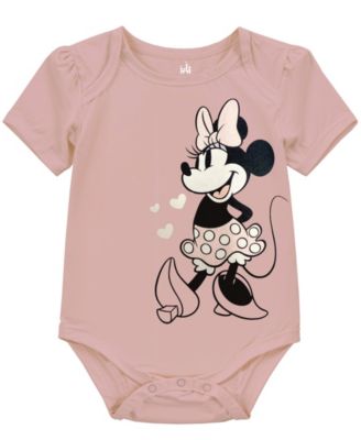 Baby Girls 3-Pack Minnie Mouse Short Sleeve Bodysuit